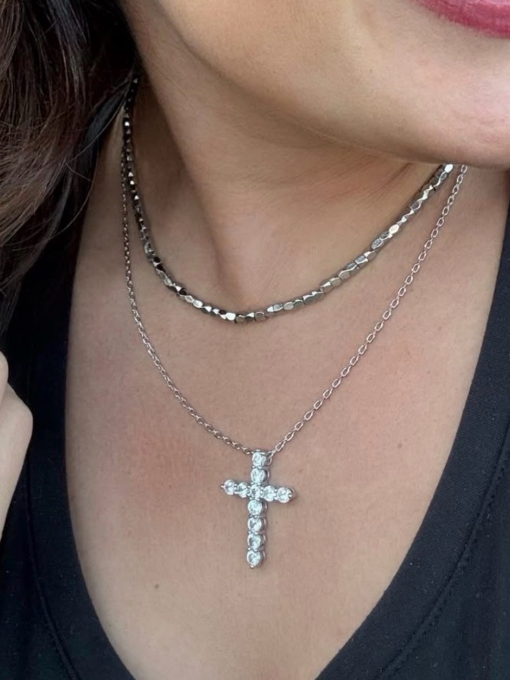 Park Lane “EDEN” Crystal Cross Necklace